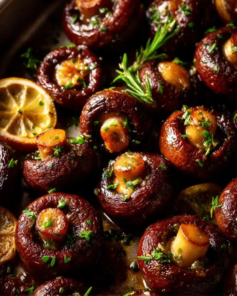 Garlic Butter Roasted Mushrooms Recipe