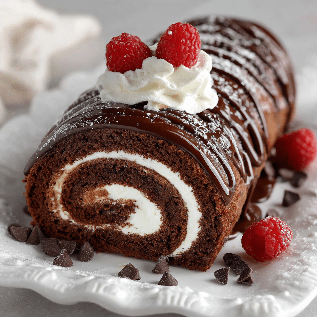 Chocolate Cake Roll Recipe - Recipe Image