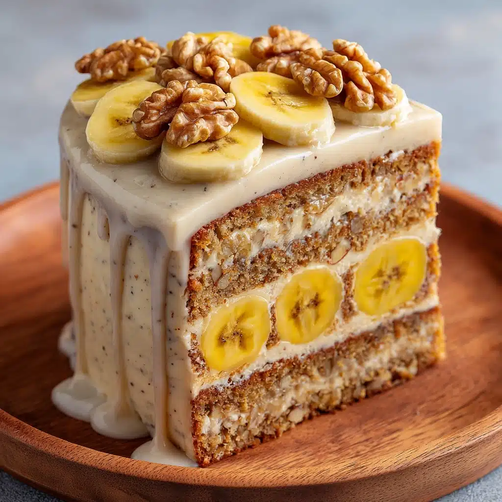 Heavenly Banana Walnut Cream Cake Recipe - Recipe Image