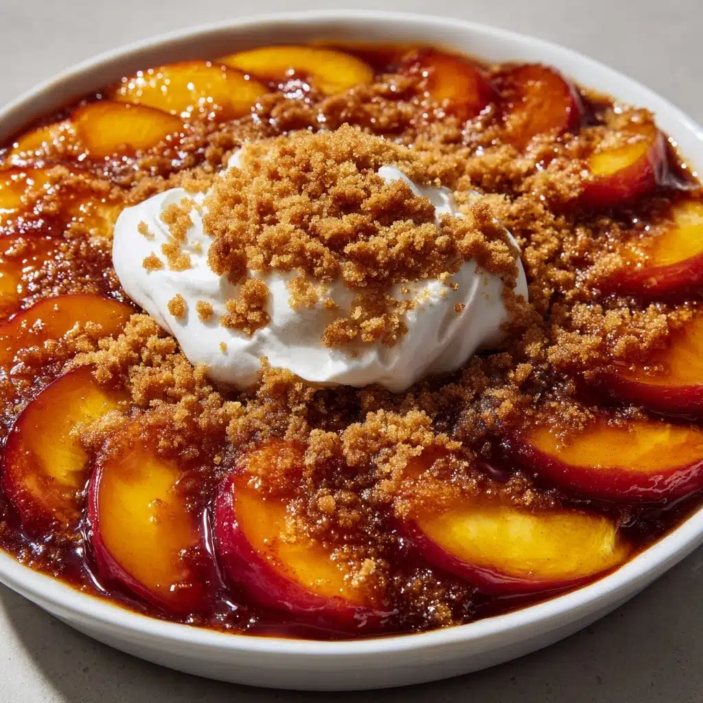 Peach Cobbler Upside Down Cake Recipe - Recipe Image