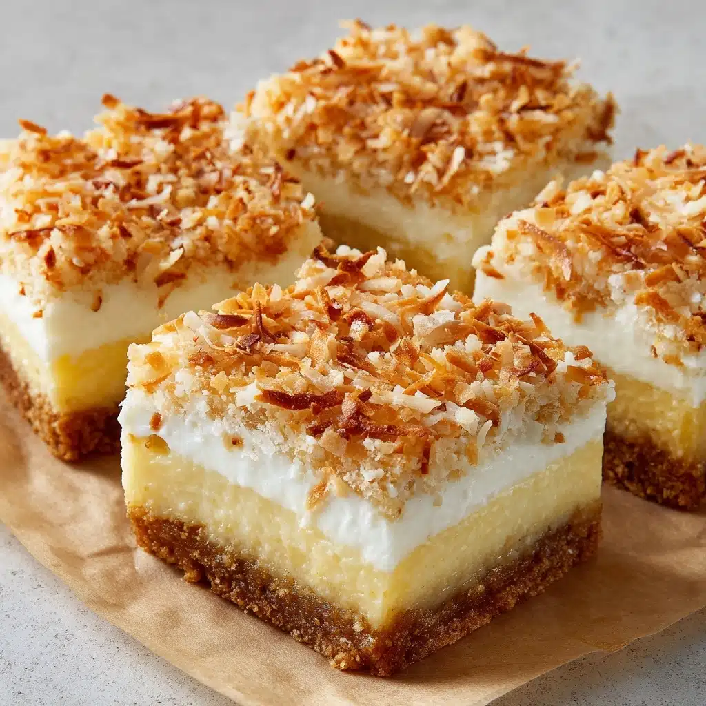 Skinny Coconut Cheesecake Bars Recipe - Recipe Image
