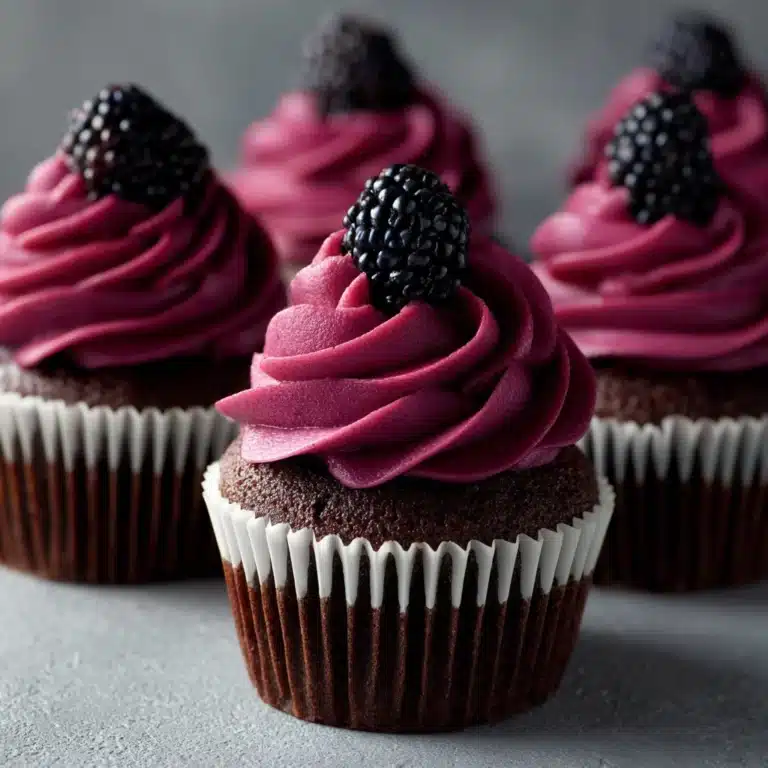 Chocolate Cupcakes with Blackberry Buttercream Recipe