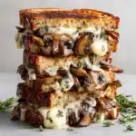 Mushroom Onion Gouda Grilled Cheese Recipe