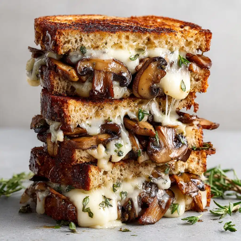 Mushroom Onion Gouda Grilled Cheese Recipe - Recipe Image