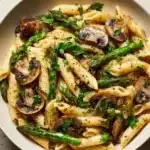 Creamy Mushroom and Asparagus Chicken Penne Recipe