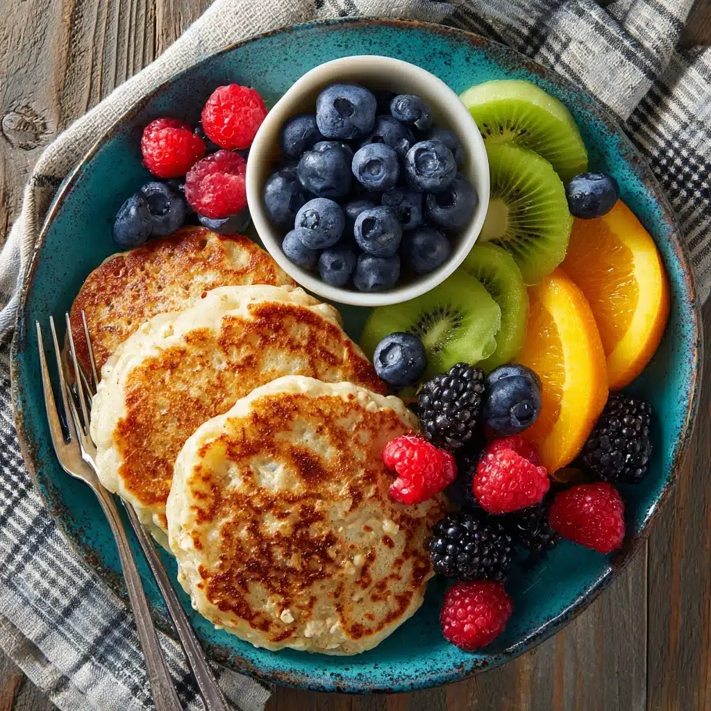 Oatmeal Pancakes with Fresh Fruit Recipe - Recipe Image