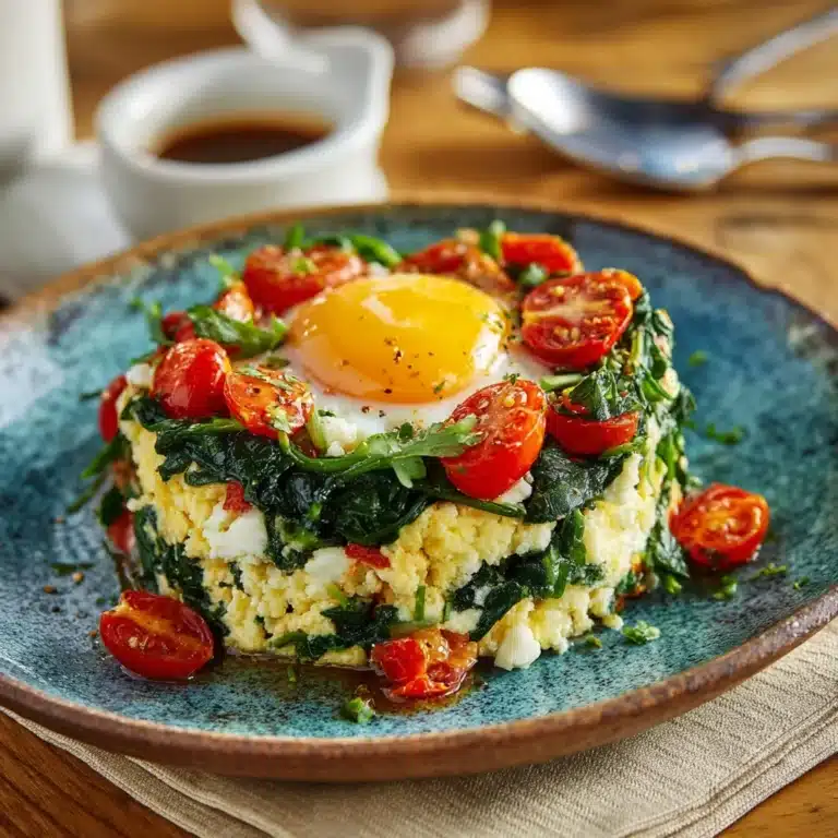 Egg White Scramble with Spinach and Tomatoes Recipe