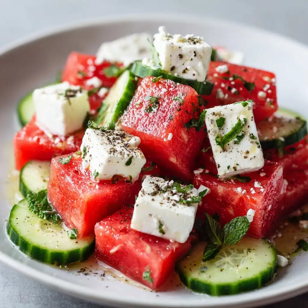 Feta Watermelon Cucumber Salad Recipe - Recipe Image