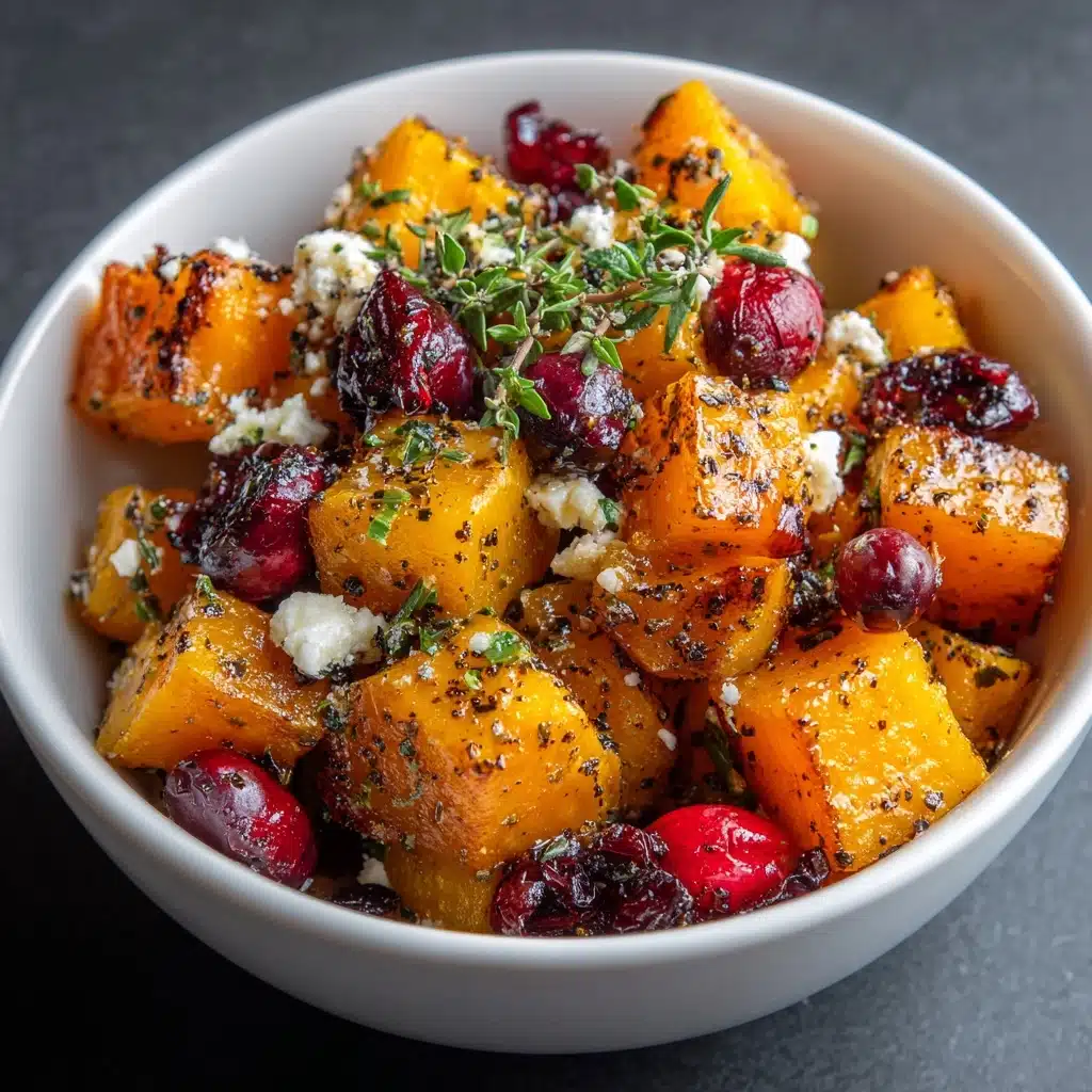 Roasted Butternut Squash with Cranberries & Feta Recipe - Recipe Image