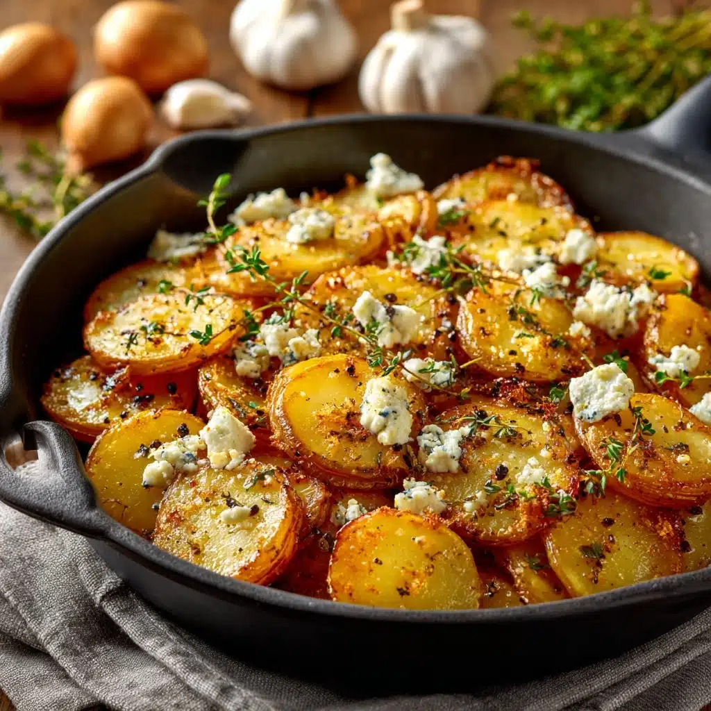 Roasted Potatoes with Baked Feta and Garlic Recipe - Recipe Image