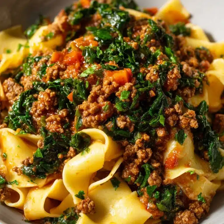 One-Pan Ground Beef and Spinach Pasta Recipe
