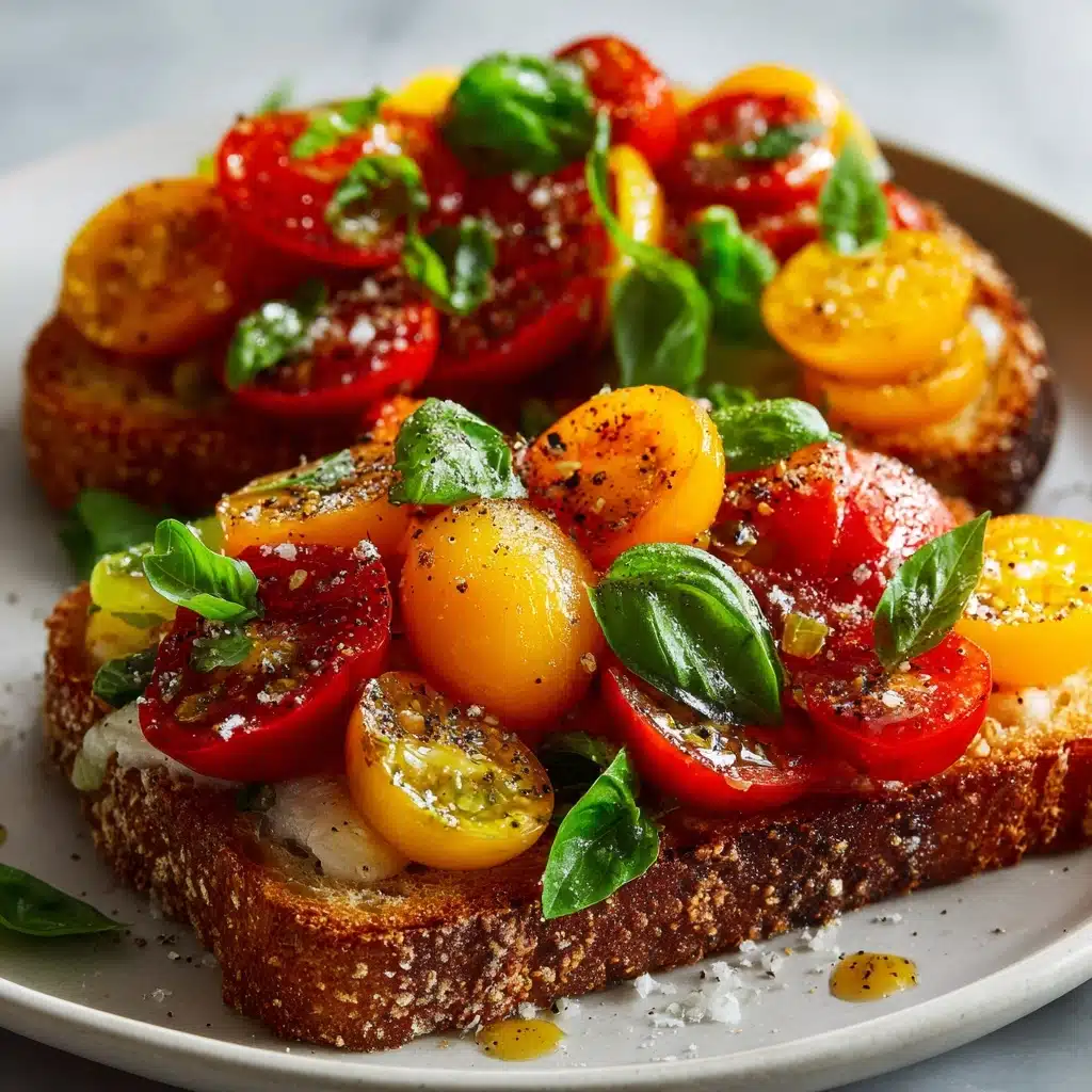 Fresh Cherry Tomato and Basil Bruschetta Recipe - Recipe Image