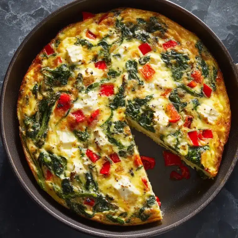 Red Pepper, Spinach, and Goat Cheese Frittata Recipe