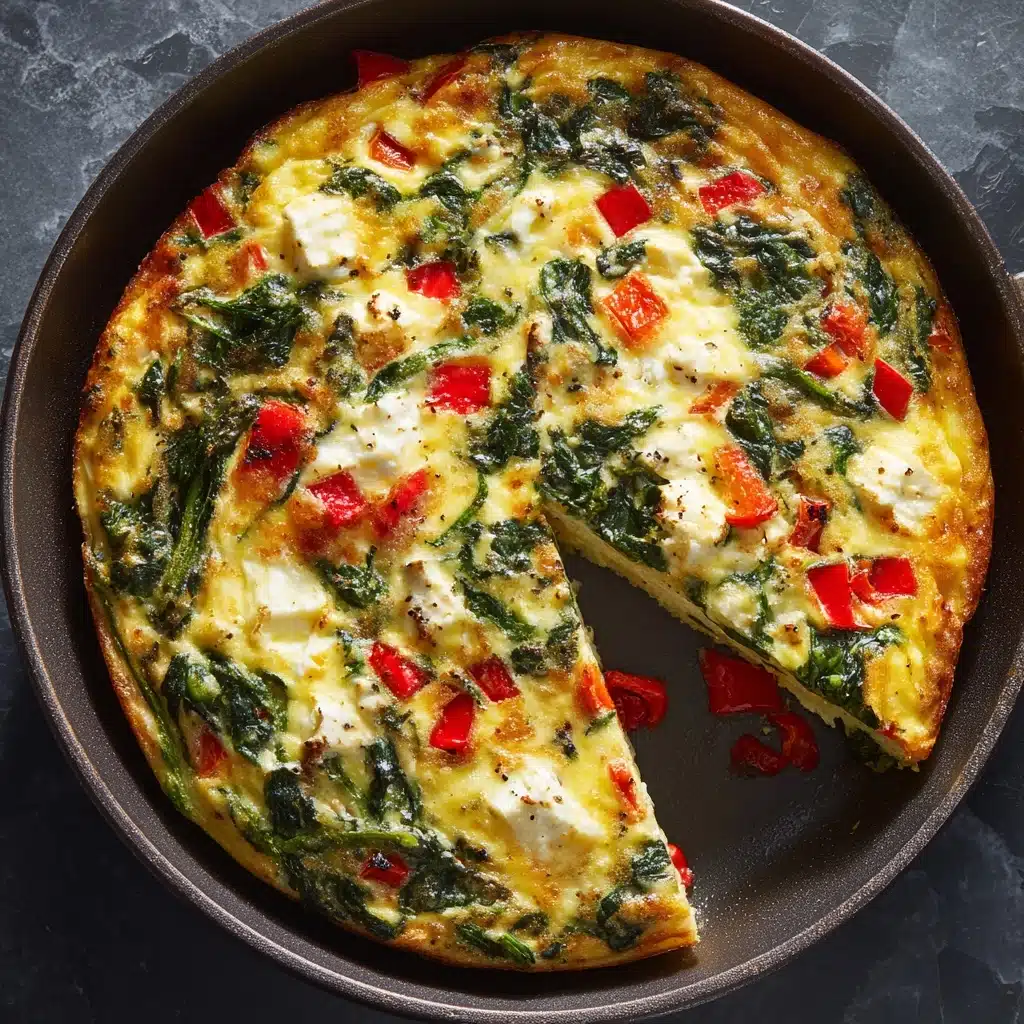 Red Pepper, Spinach, and Goat Cheese Frittata Recipe - Recipe Image