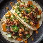 Korean Chicken Tacos with Caramelized Kimchi Recipe