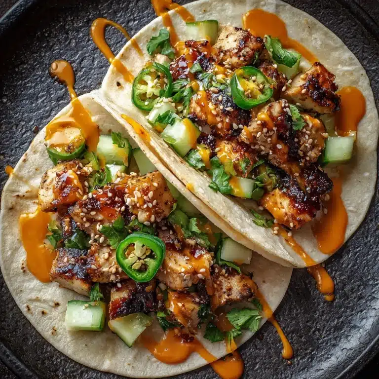 Korean Chicken Tacos with Caramelized Kimchi Recipe
