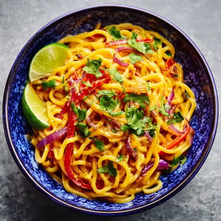 Creamy Peanut Noodles with Crunchy Veggies and Lime Recipe