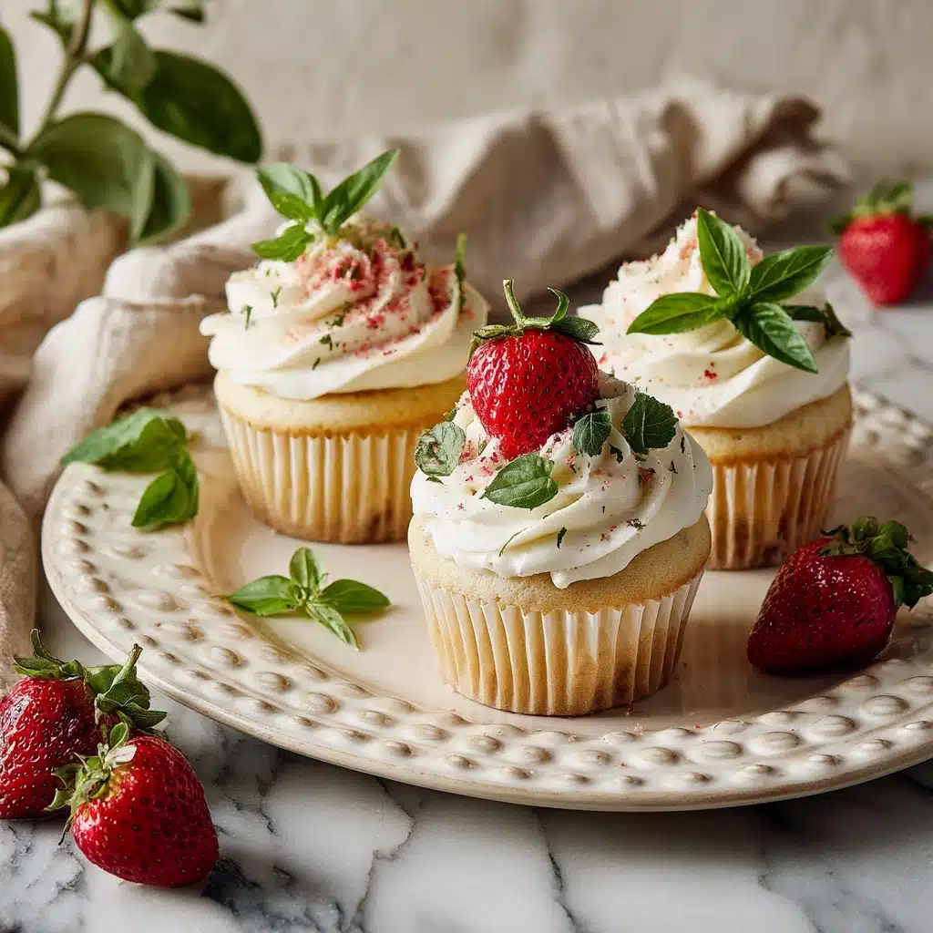 Strawberry Basil Cupcakes Recipe - Recipe Image