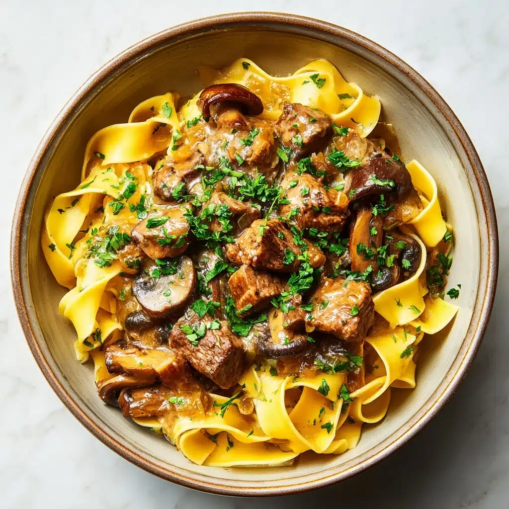Beef Stroganoff with Egg Noodles Recipe