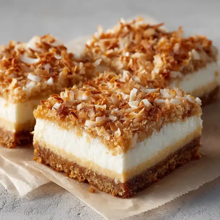 Skinny Coconut Cheesecake Bars Recipe