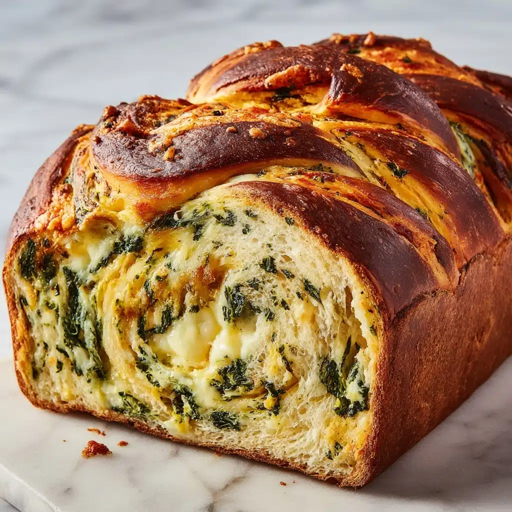 Cheesy Spinach Stuffed Bread Recipe - Recipe Image