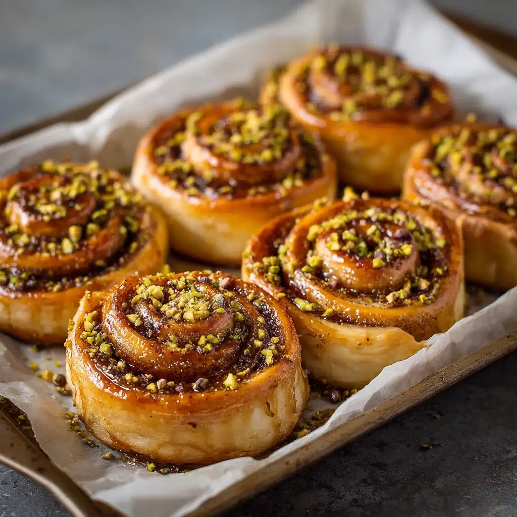 Pistachio Honey Baklava Rolls Recipe - Recipe Image