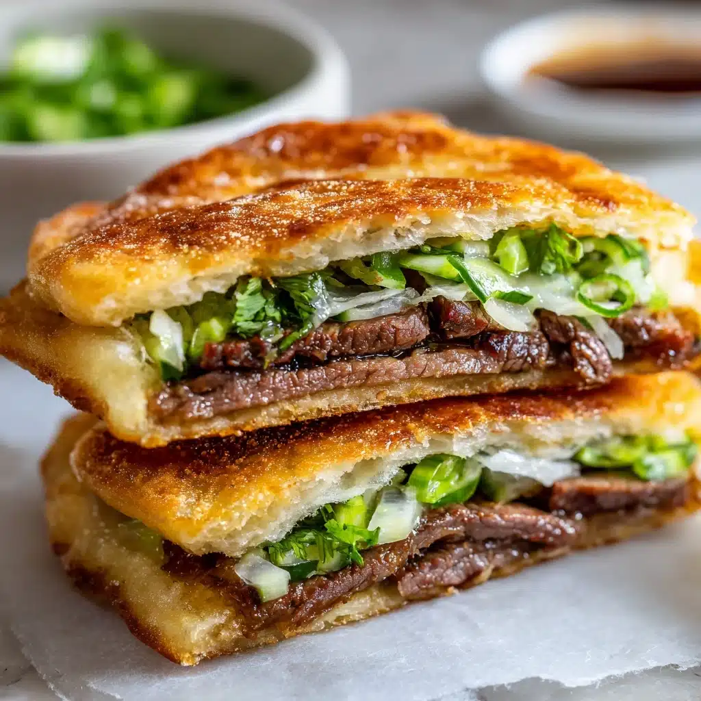 Taiwanese Beef Stuffed Scallion Pancake Recipe - Recipe Image
