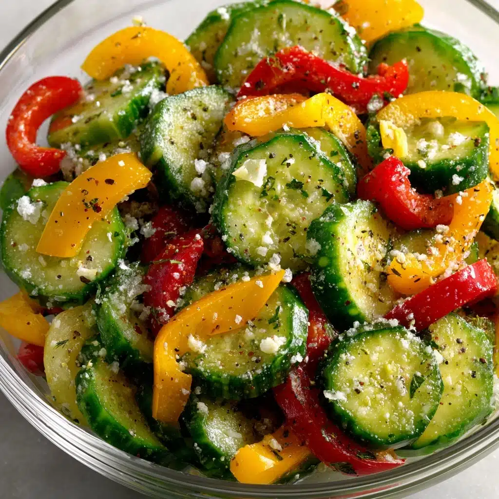 Cucumber and Bell Pepper Salad Recipe - Recipe Image