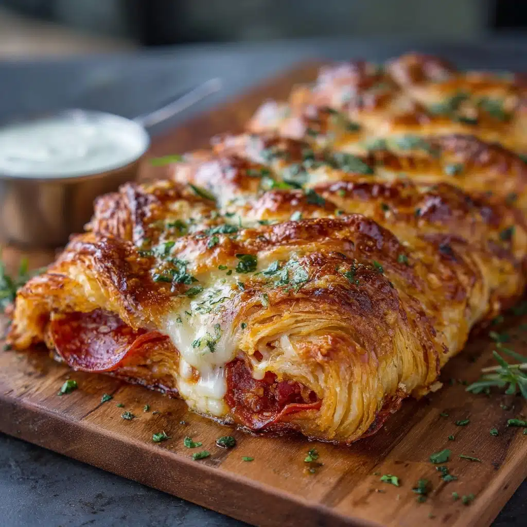 Cheesy Pepperoni Stromboli Recipe - Recipe Image