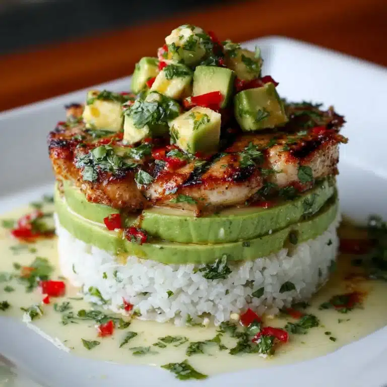 Honey Lime Chicken & Avocado Rice Stack Recipe