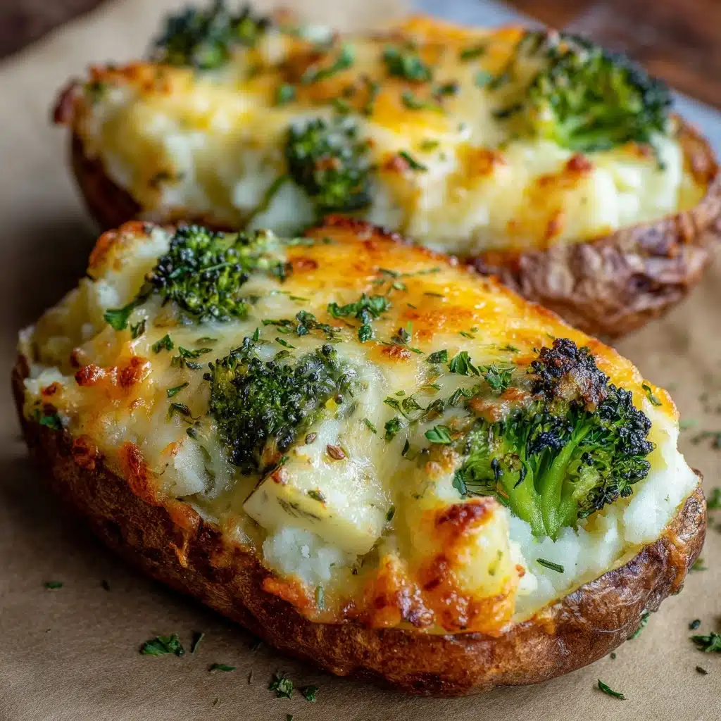 Broccoli and Cheddar Twice-Baked Potatoes Recipe - Recipe Image