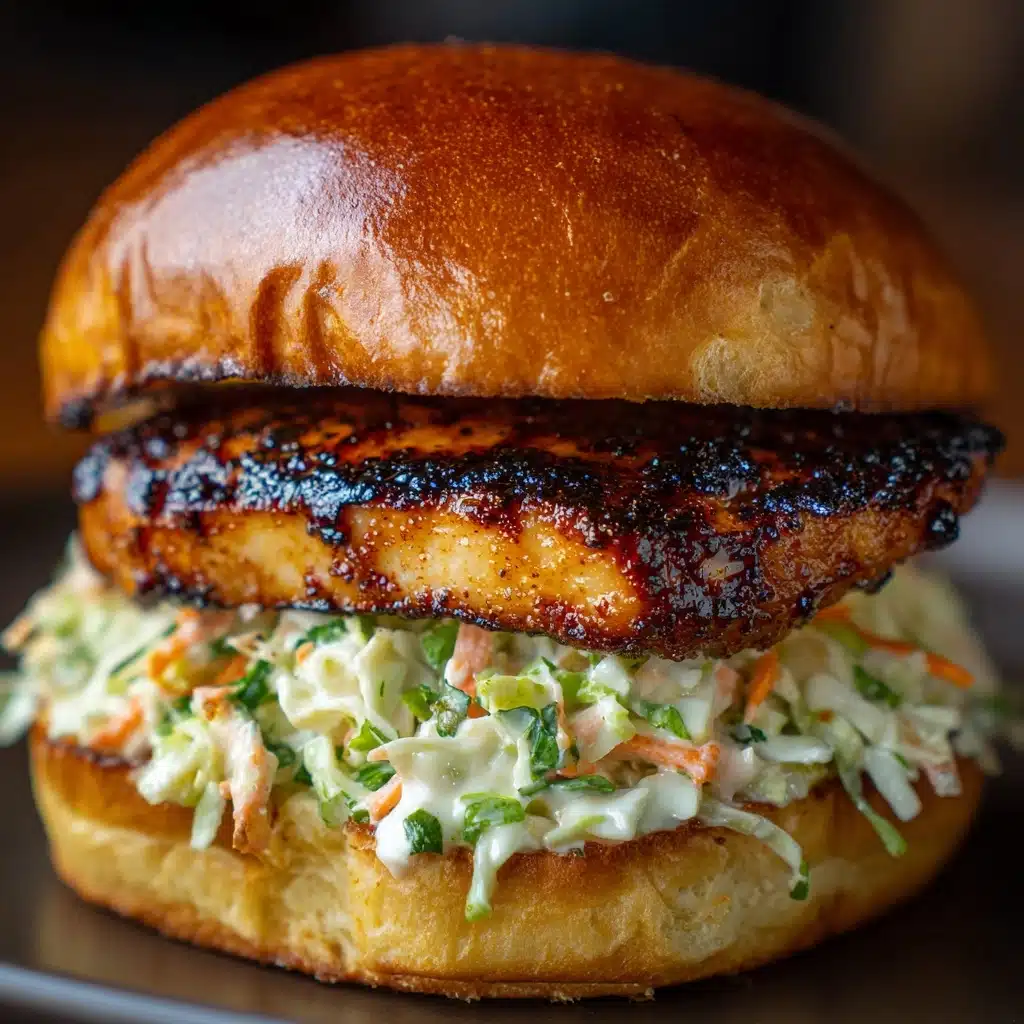 Buffalo Ranch Coleslaw Topped Chicken Sandwich Recipe