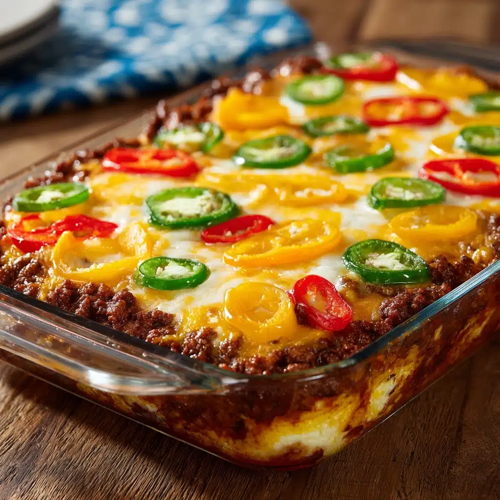Southern Five Layer Beef Casserole Recipe - Recipe Image