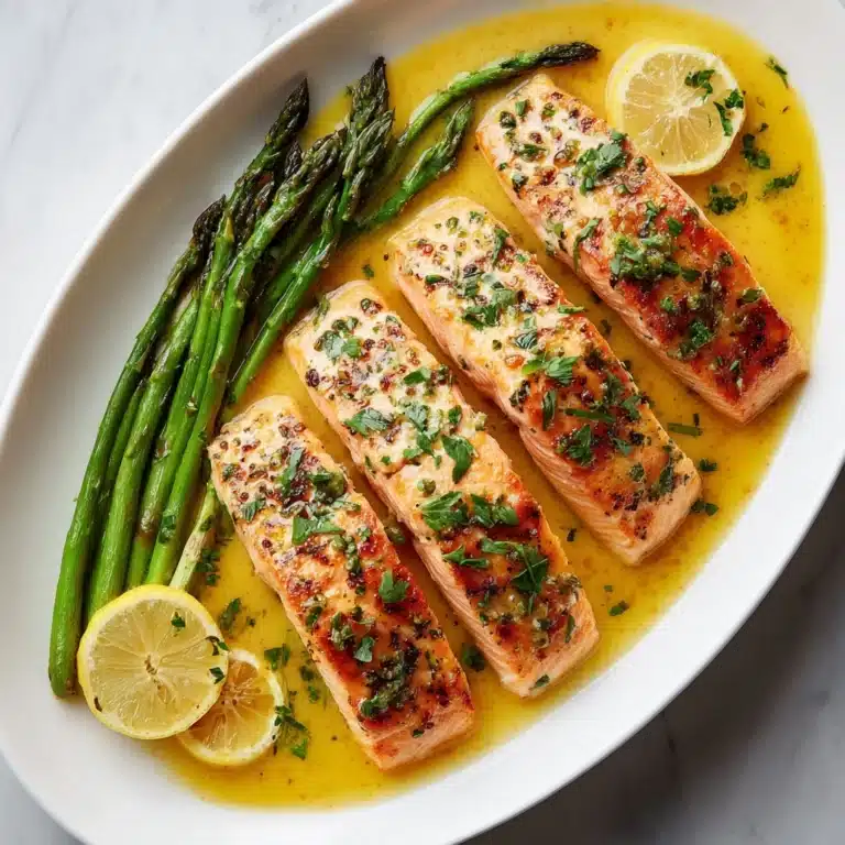 Salmon with Garlic Lemon Butter Sauce Recipe