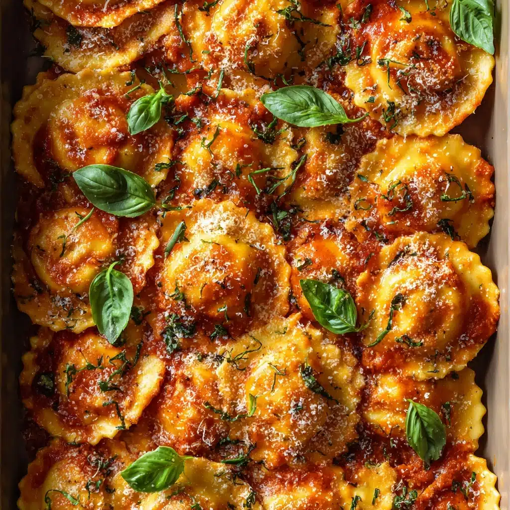Easy Tomato Spinach Ravioli Bake Recipe - Recipe Image