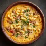 One-Pot Macaroni Cheeseburger Soup Recipe