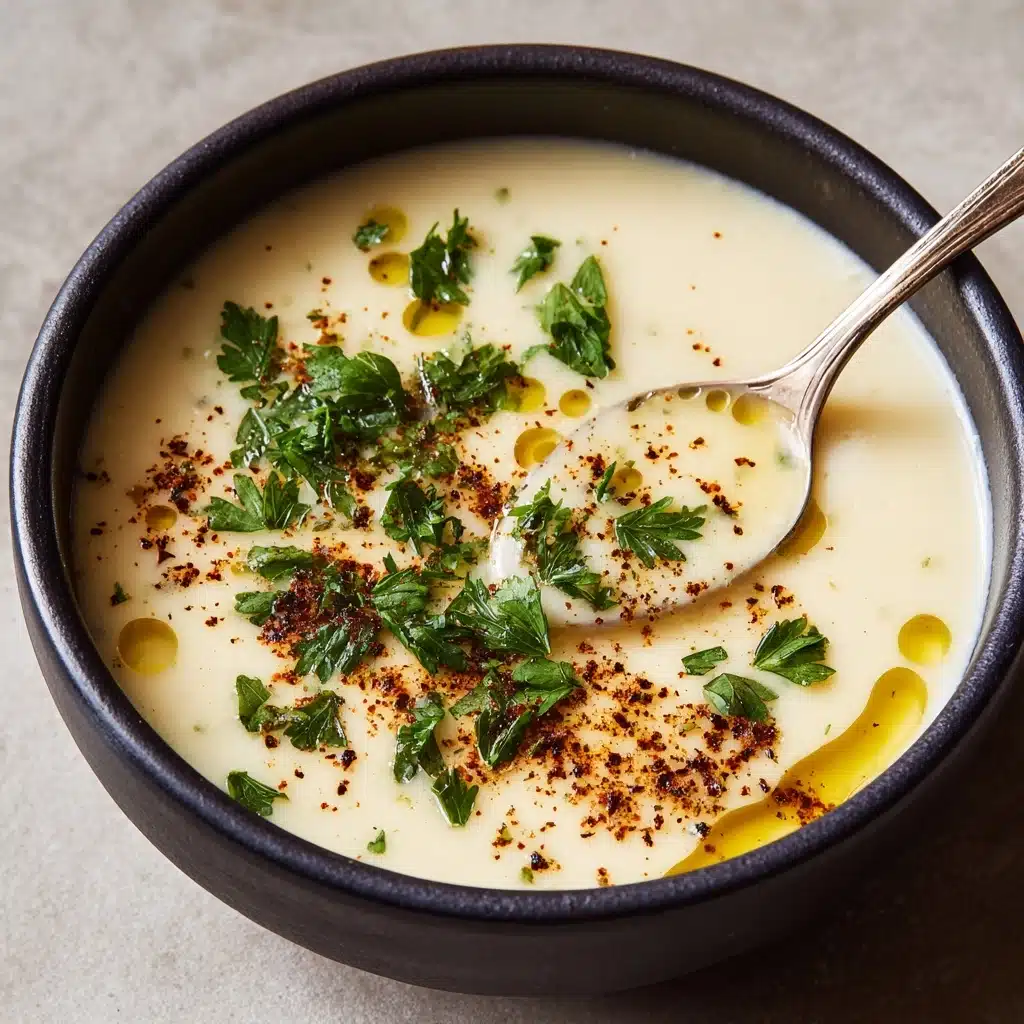 Cheddar Cauliflower and Roasted Garlic Soup Recipe - Recipe Image