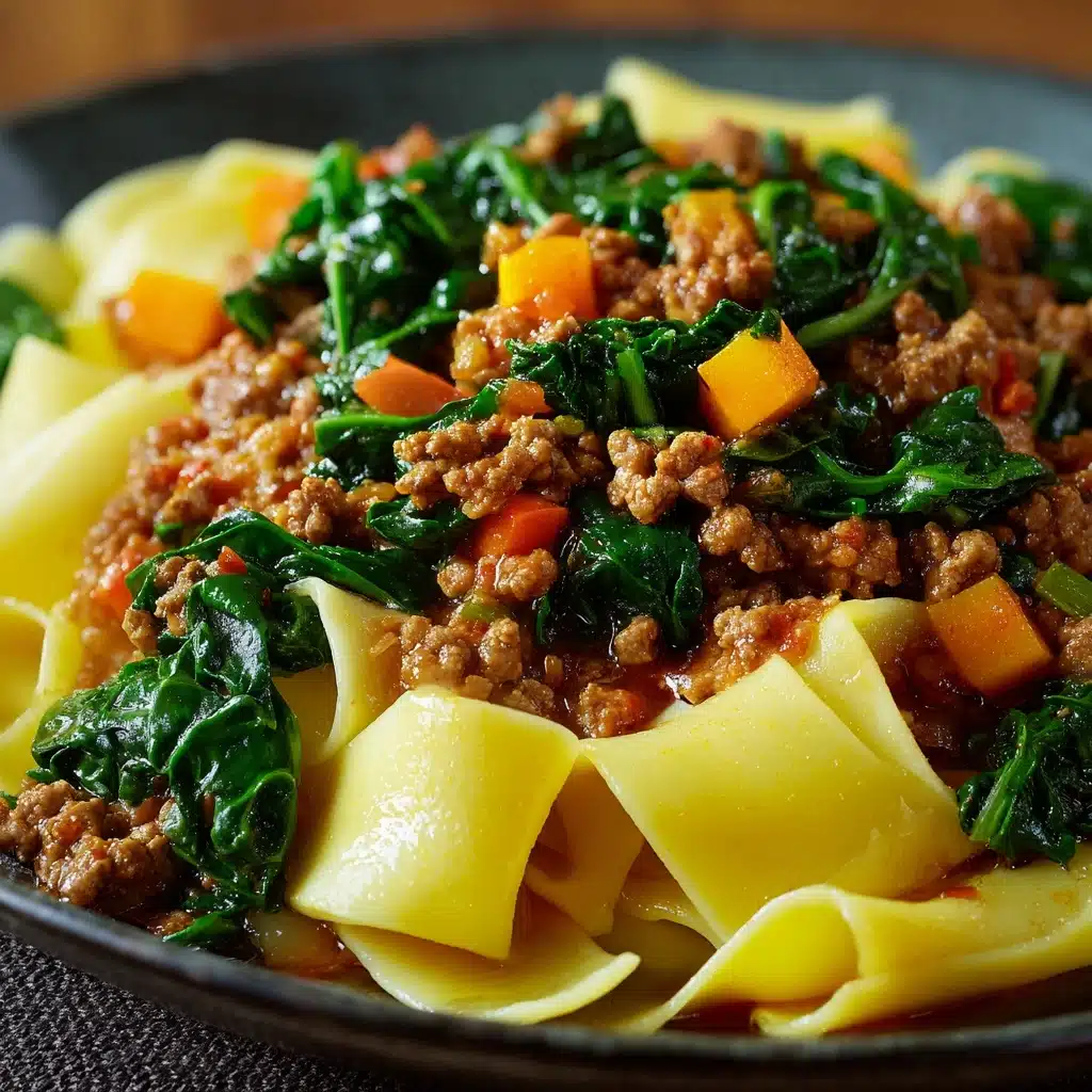 One-Pan Ground Beef and Spinach Pasta Recipe - Recipe Image