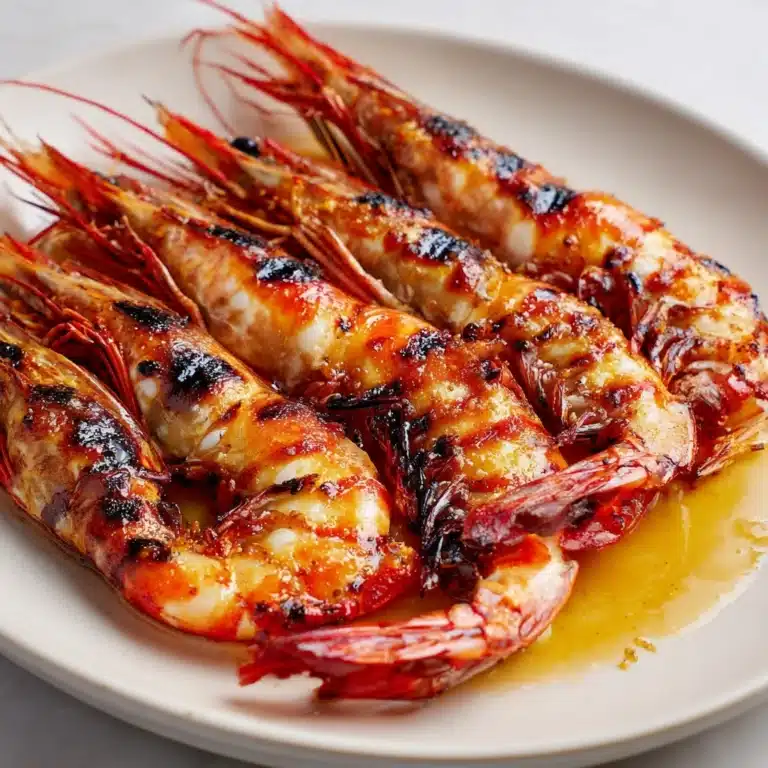 Char-Grilled King Prawns with Lemon Recipe