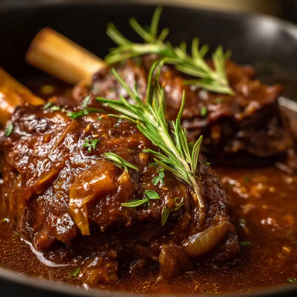 Rosemary Garlic Lamb Shanks Recipe - Recipe Image
