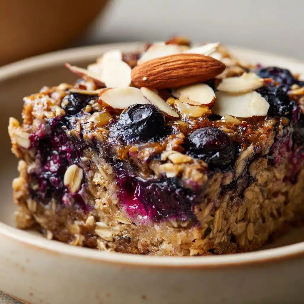 Baked Oats with Blueberries and Almonds Recipe - Recipe Image