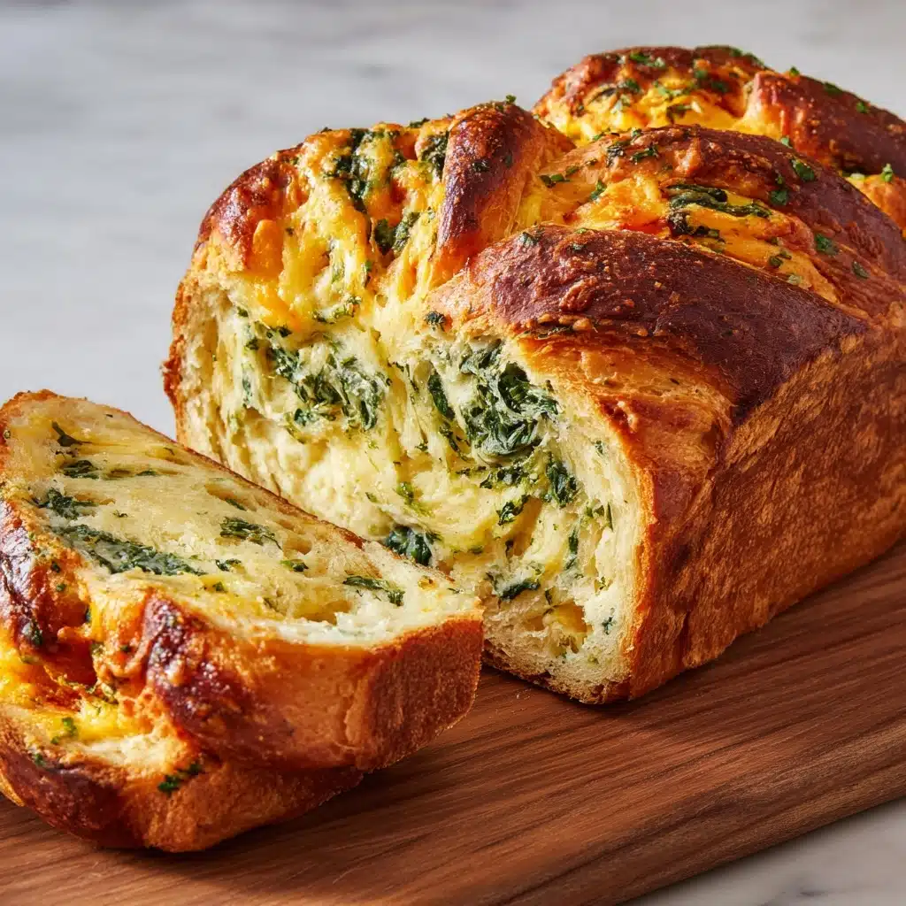Cheesy Spinach Stuffed Bread Recipe