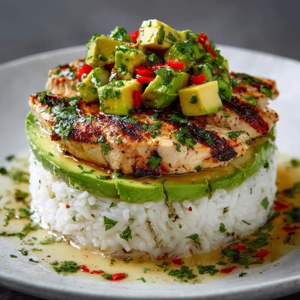 Honey Lime Chicken & Avocado Rice Stack Recipe - Recipe Image