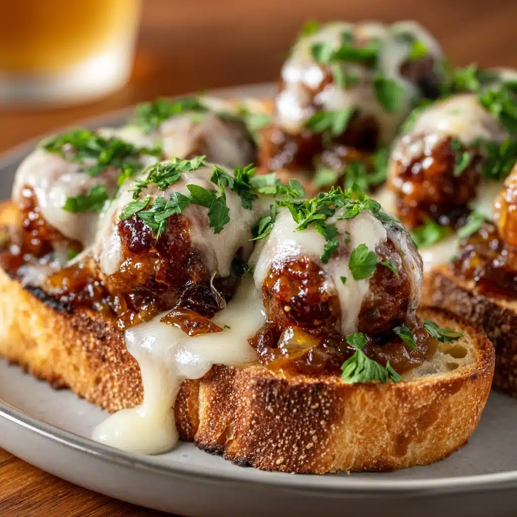 Cheesy French Onion Meatball Subs Recipe