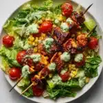 BBQ Chicken Skewer Salad Recipe