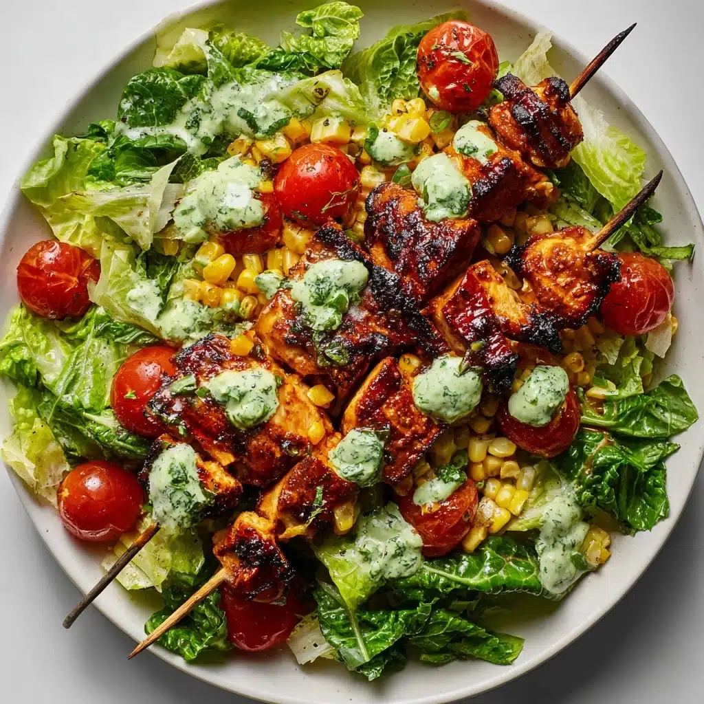 BBQ Chicken Skewer Salad Recipe