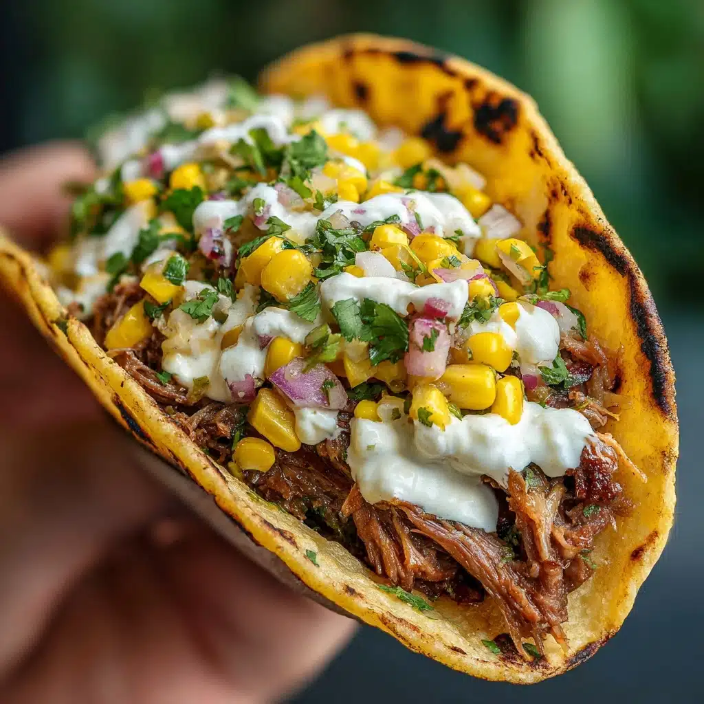 Grilled Steak Elote Tacos Recipe - Recipe Image