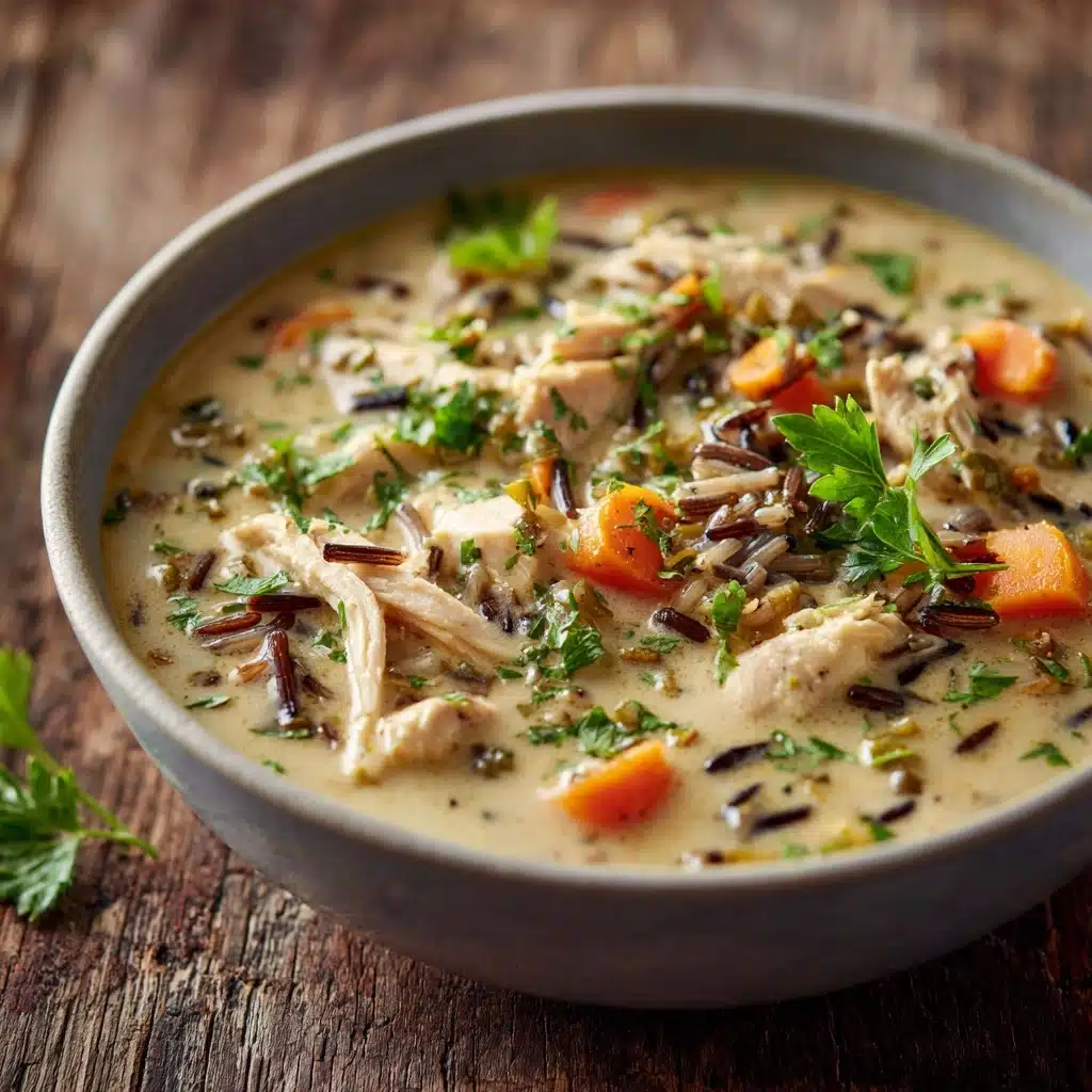 Slow Cooker Creamy Chicken and Wild Rice Soup Recipe - Recipe Image
