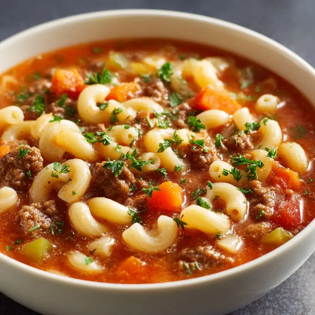 Beef and Macaroni Soup Recipe