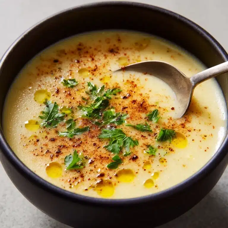 Cheddar Cauliflower and Roasted Garlic Soup Recipe